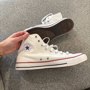 New in box - converse men's all star high top optical white - size M9.5 W11.5